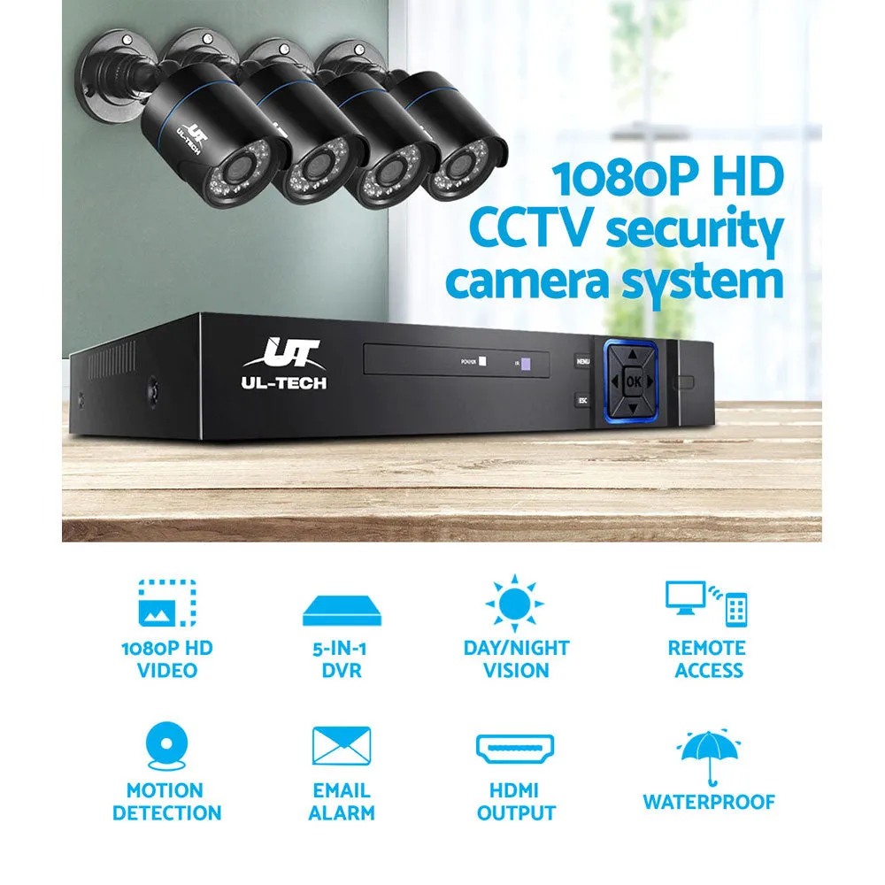 1080P HD 4-Channel CCTV Security System 1TB HDD - UL-Tech