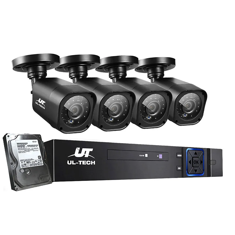 1080P HD 8CH DVR CCTV Security System, 4 Cameras, UL-Tech