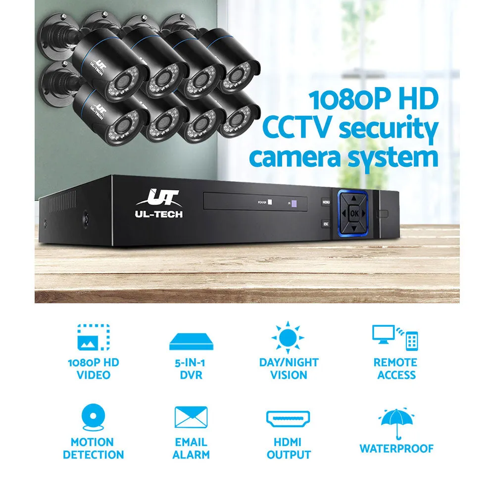 1080P HD CCTV Security System 8 Cameras with Night Vision - UL-Tech