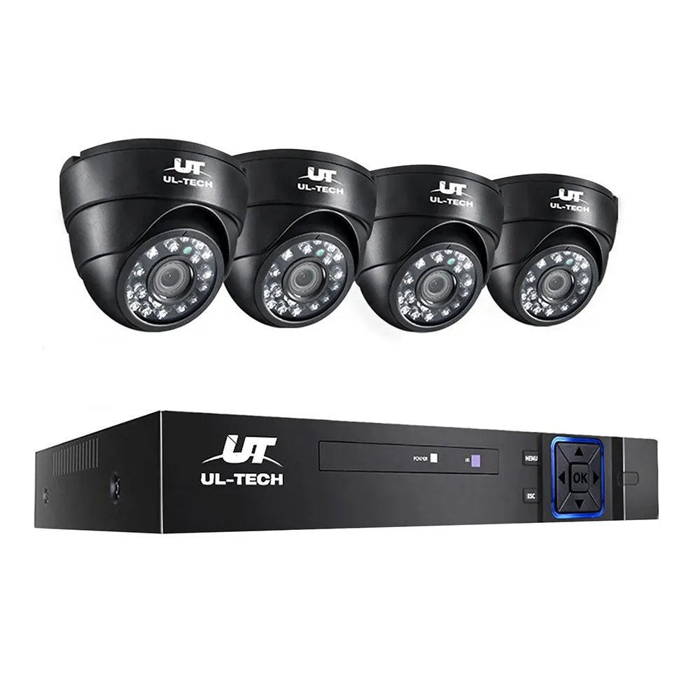 1080p HD Night Vision 4CH CCTV System, 4 Cameras, UL-Tech