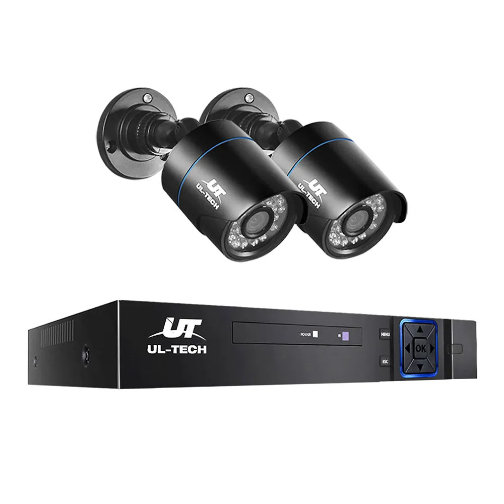 1080p HD Outdoor Security Cameras 4CH DVR, Night Vision UL-tech