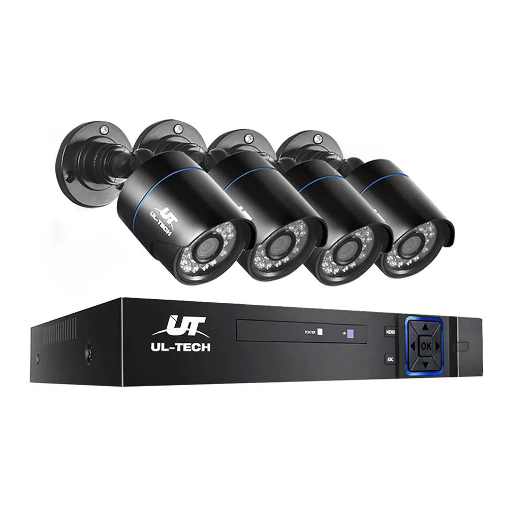 1080p HD Security System, 4 Cameras, Night Vision - UL-tech