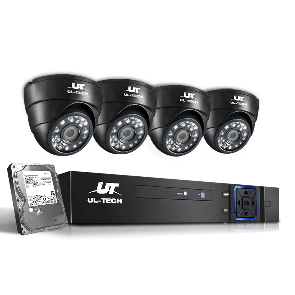 1080P Outdoor 8CH DVR CCTV System, 4 Cameras, 2TB HDD, UL-Tech