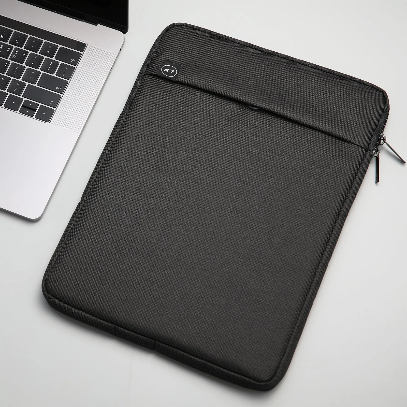 13" Padded Laptop Sleeve, Water-Resistant, Black - ST'9