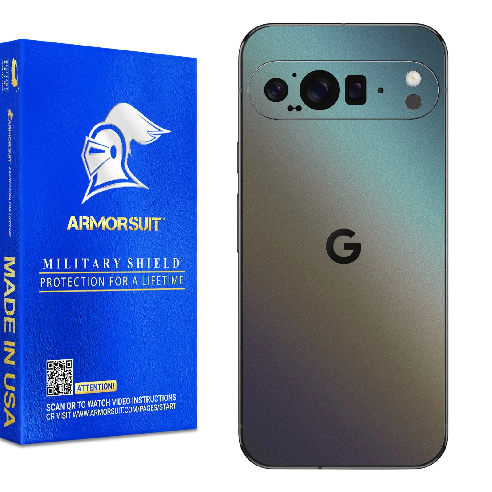 [2 Pack] Armorsuit MilitaryShield Vinyl Skin Wrap Film for Google Pixel 9 Pro