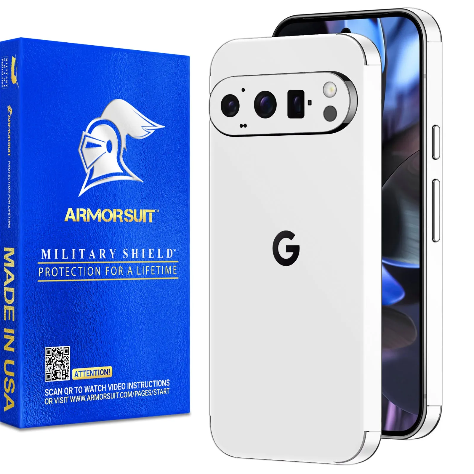 [2 Pack] Armorsuit MilitaryShield Vinyl Skin Wrap Film for Google Pixel 9 Pro