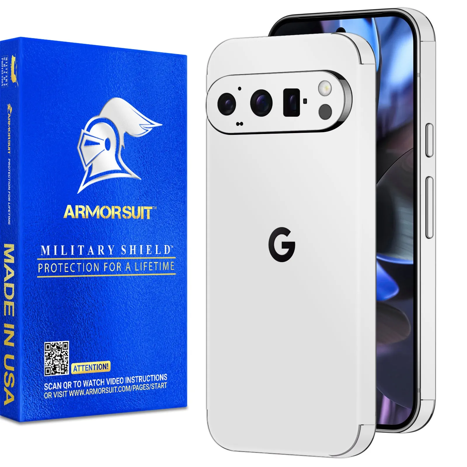 [2 Pack] Armorsuit MilitaryShield Vinyl Skin Wrap Film for Google Pixel 9 Pro