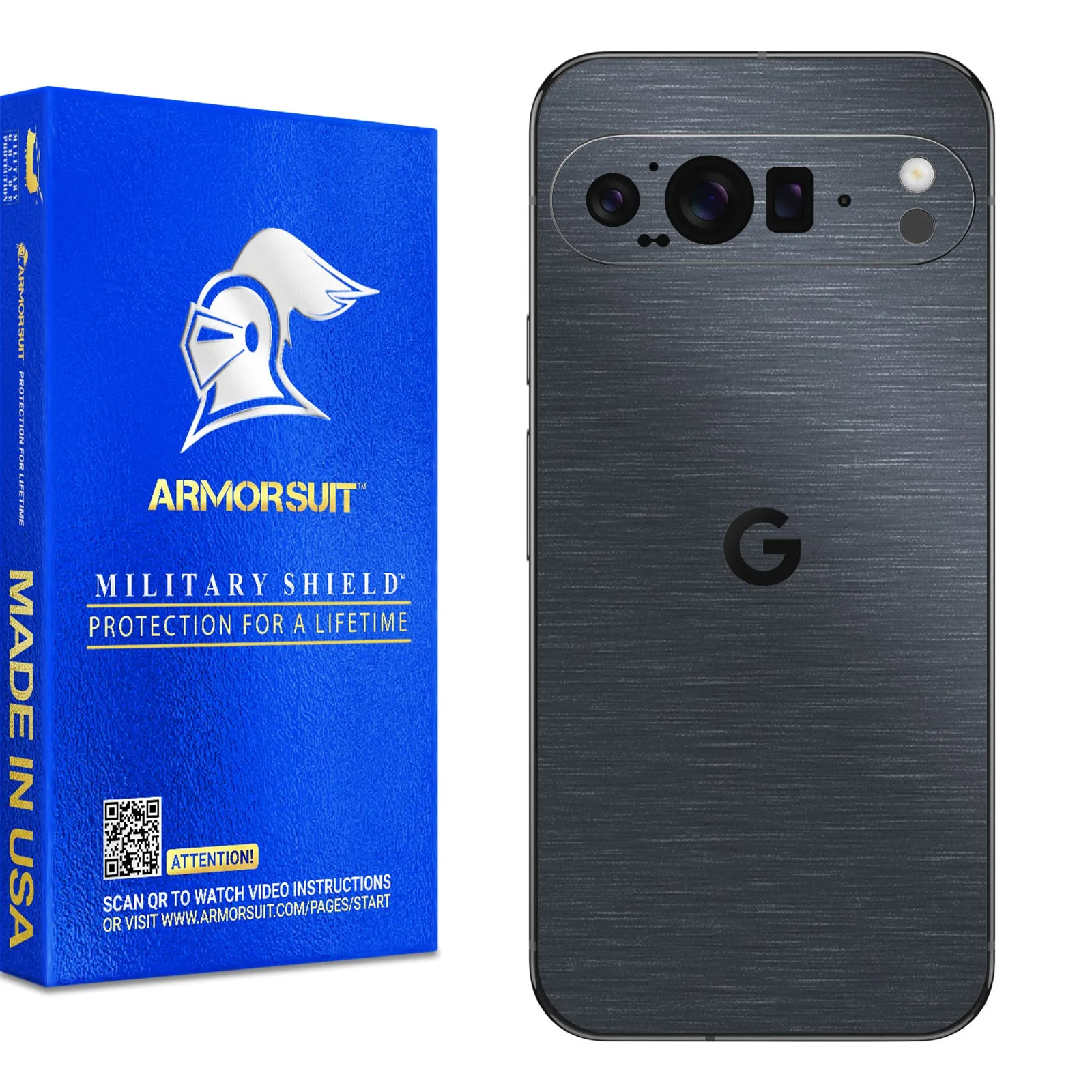 [2 Pack] Armorsuit MilitaryShield Vinyl Skin Wrap Film for Google Pixel 9 Pro