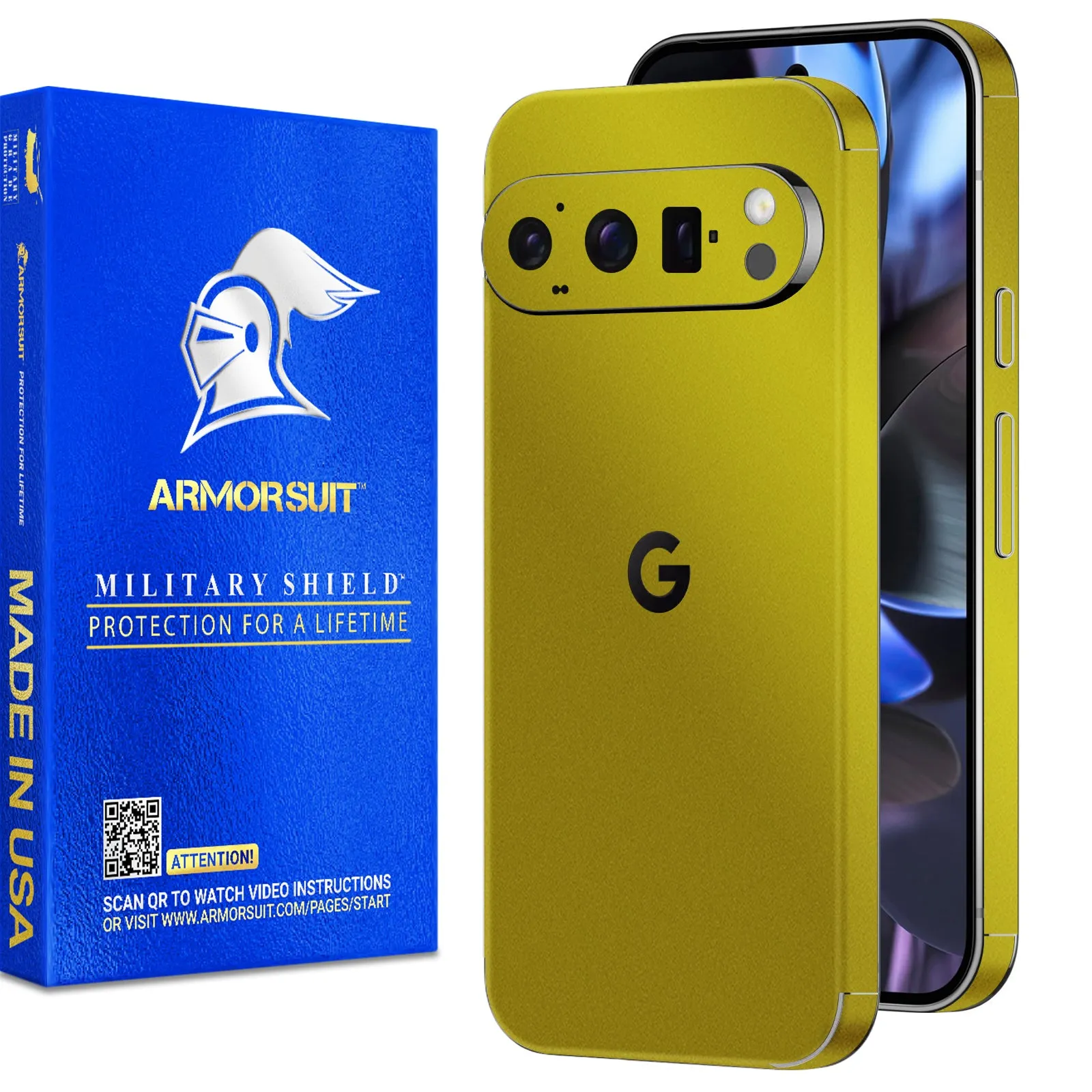 [2 Pack] Armorsuit MilitaryShield Vinyl Skin Wrap Film for Google Pixel 9 Pro