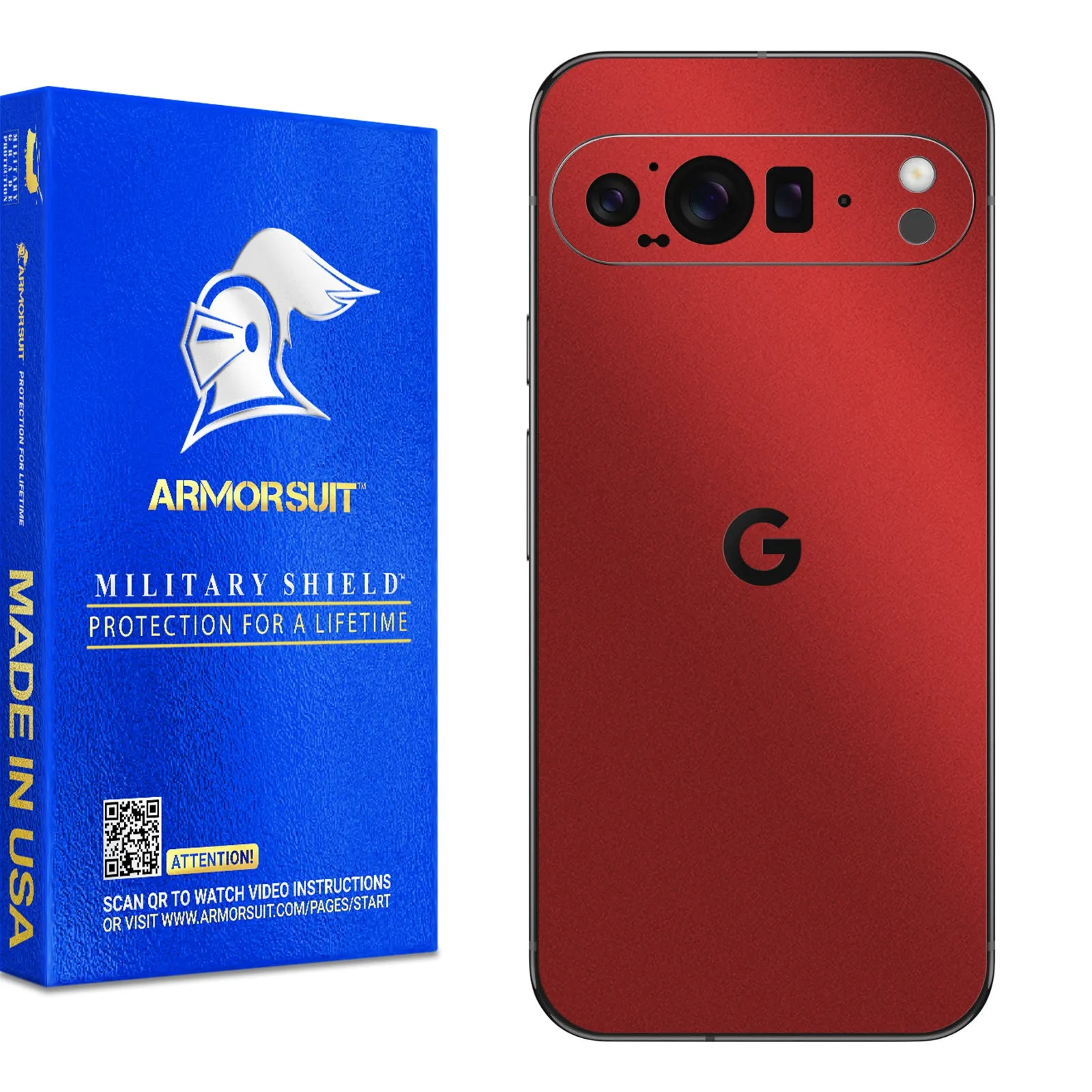 [2 Pack] Armorsuit MilitaryShield Vinyl Skin Wrap Film for Google Pixel 9 Pro