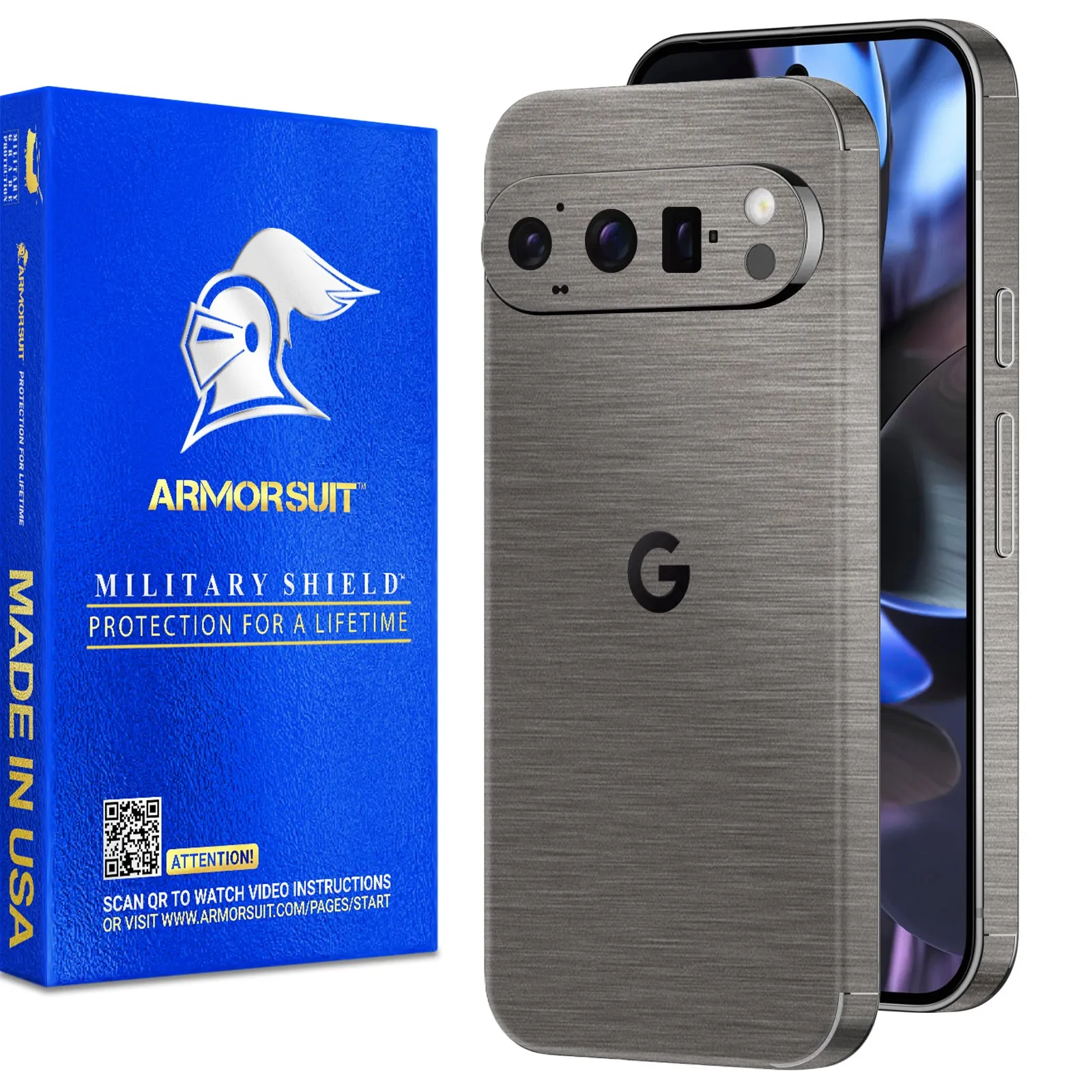 [2 Pack] Armorsuit MilitaryShield Vinyl Skin Wrap Film for Google Pixel 9 Pro