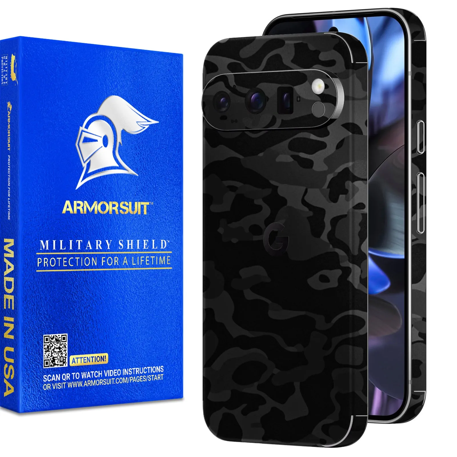 [2 Pack] Armorsuit MilitaryShield Vinyl Skin Wrap Film for Google Pixel 9 Pro