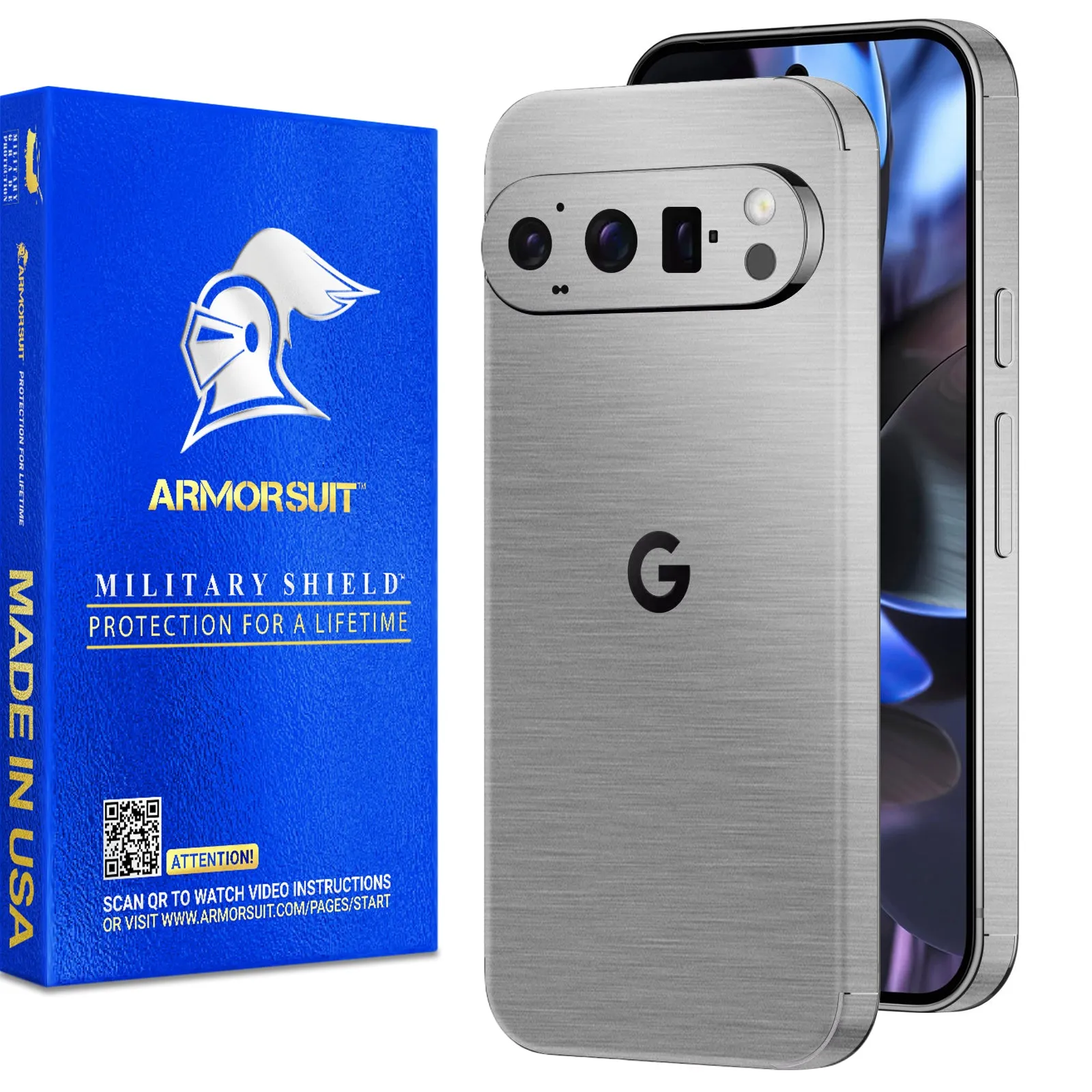 [2 Pack] Armorsuit MilitaryShield Vinyl Skin Wrap Film for Google Pixel 9 Pro