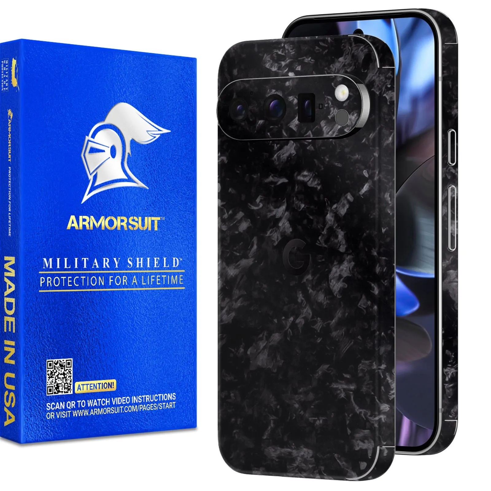 [2 Pack] Armorsuit MilitaryShield Vinyl Skin Wrap Film for Google Pixel 9 Pro