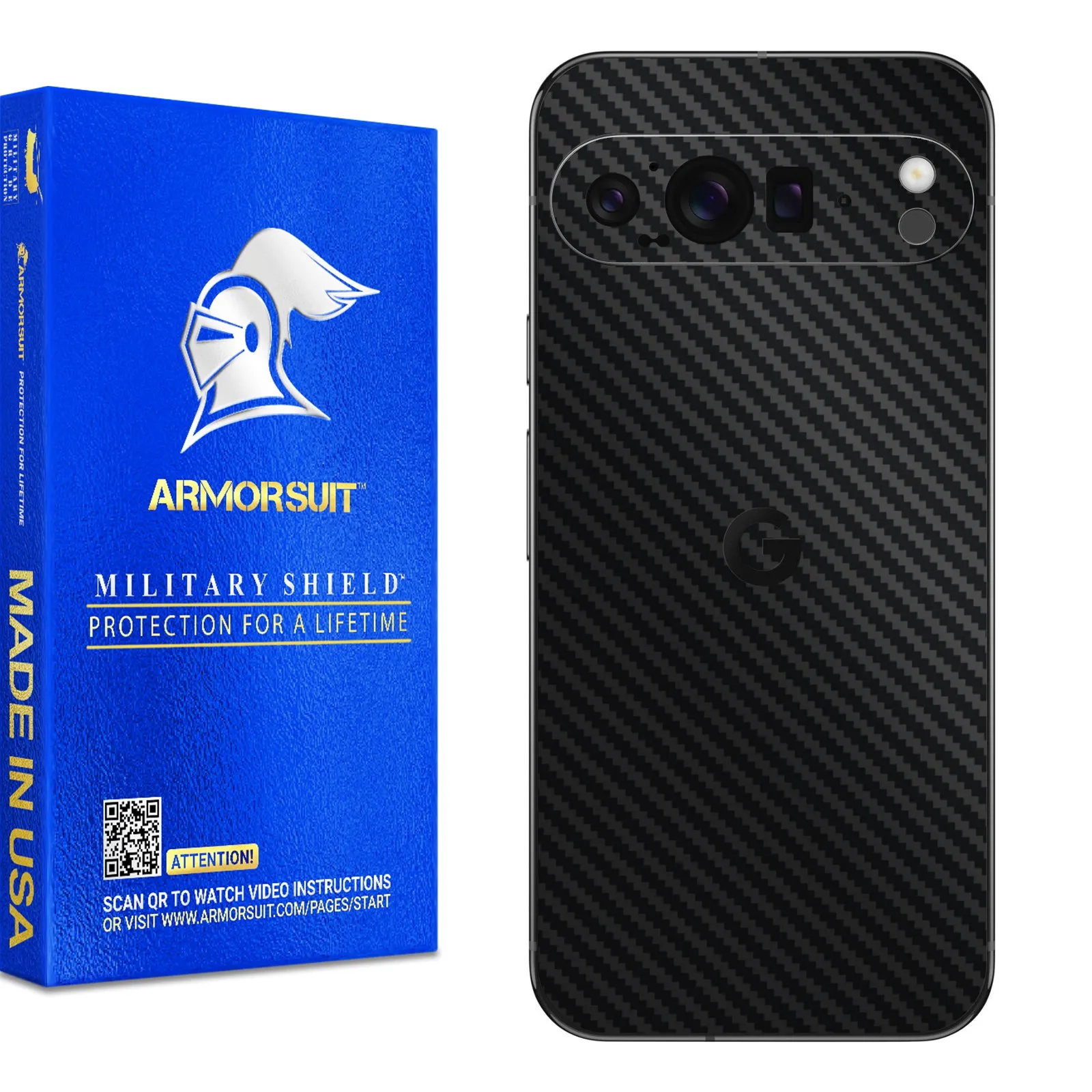 [2 Pack] Armorsuit MilitaryShield Vinyl Skin Wrap Film for Google Pixel 9 Pro