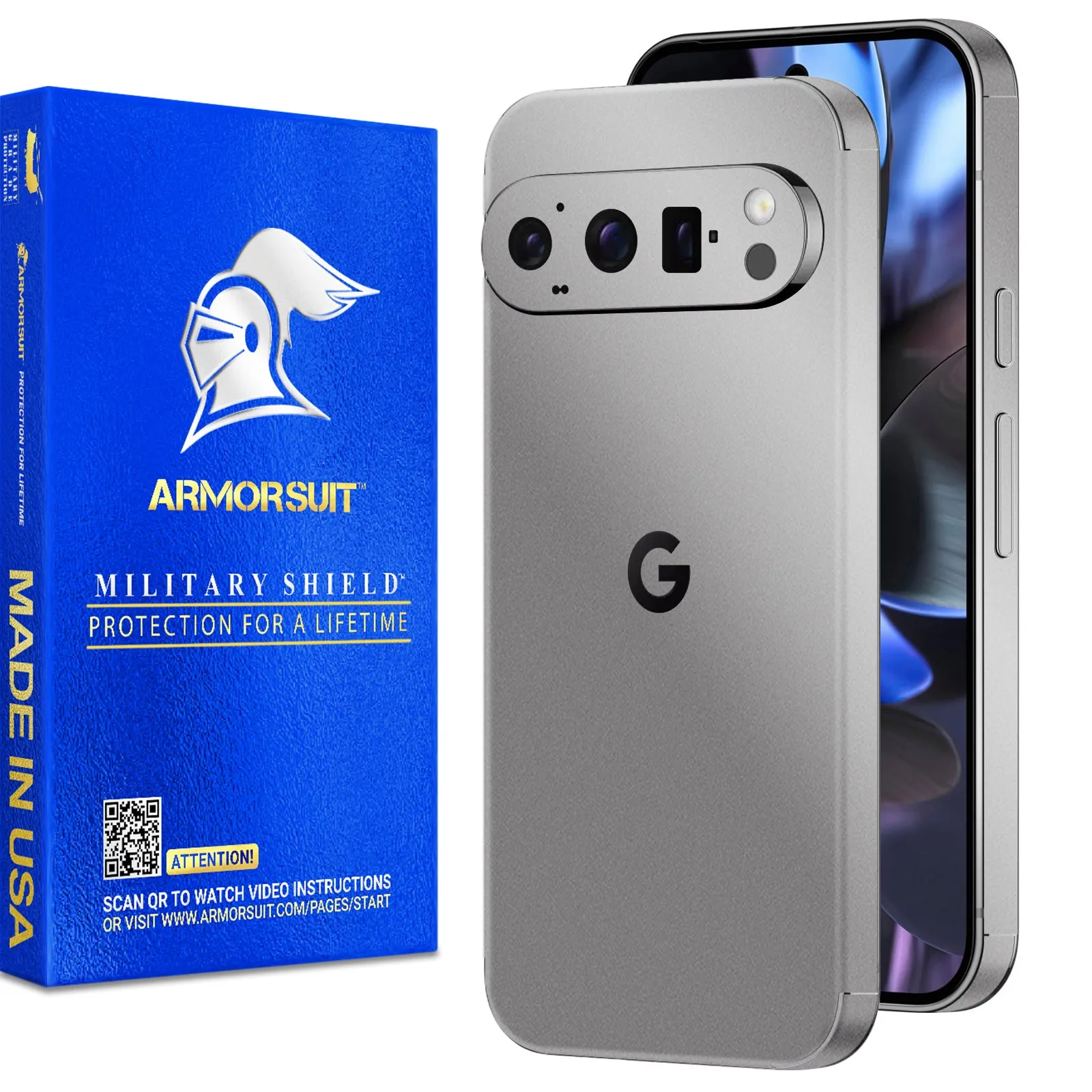 [2 Pack] Armorsuit MilitaryShield Vinyl Skin Wrap Film for Google Pixel 9 Pro