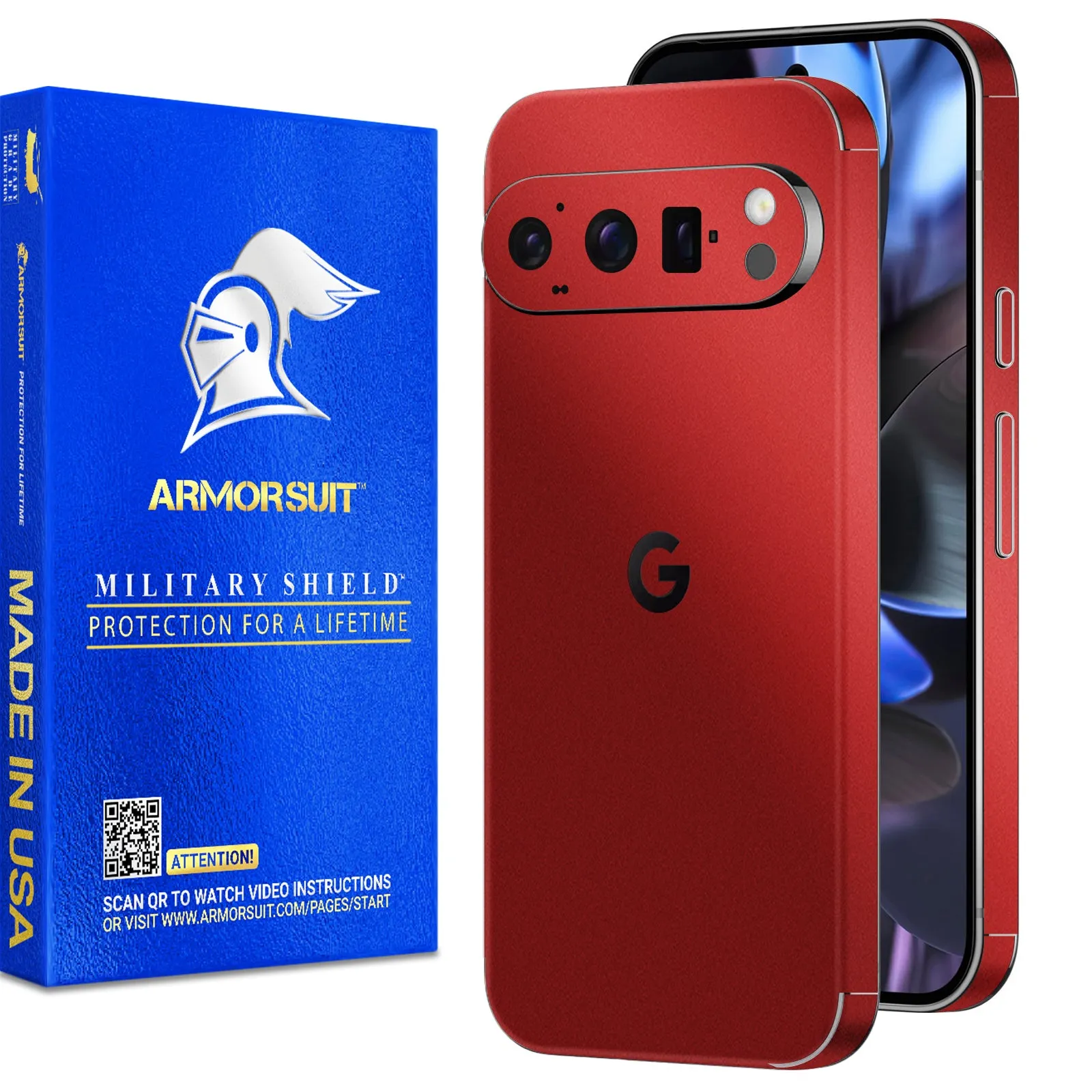 [2 Pack] Armorsuit MilitaryShield Vinyl Skin Wrap Film for Google Pixel 9 Pro