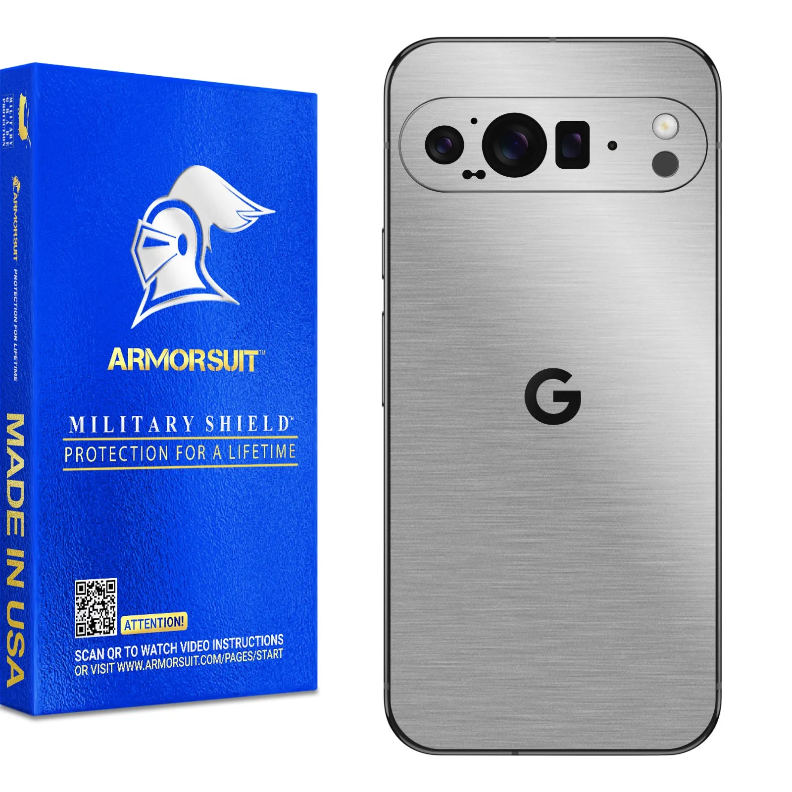 [2 Pack] Armorsuit MilitaryShield Vinyl Skin Wrap Film for Google Pixel 9 Pro