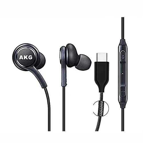 2022 New - 3.5mm in Ear earplugs, subwoofer DJ earplugs, Metal Earphones, Suitable for - Samsung sm j727a, Samsung Galaxy s10 Earphones, earplugs with Microphone Samsung s9 (Black)