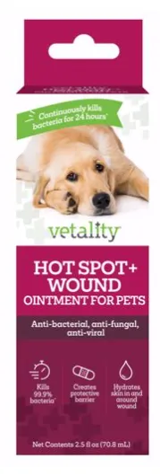 2.5 OZ. VETALITY HOT SPOT   WOUND OINTMENT FOR PETS