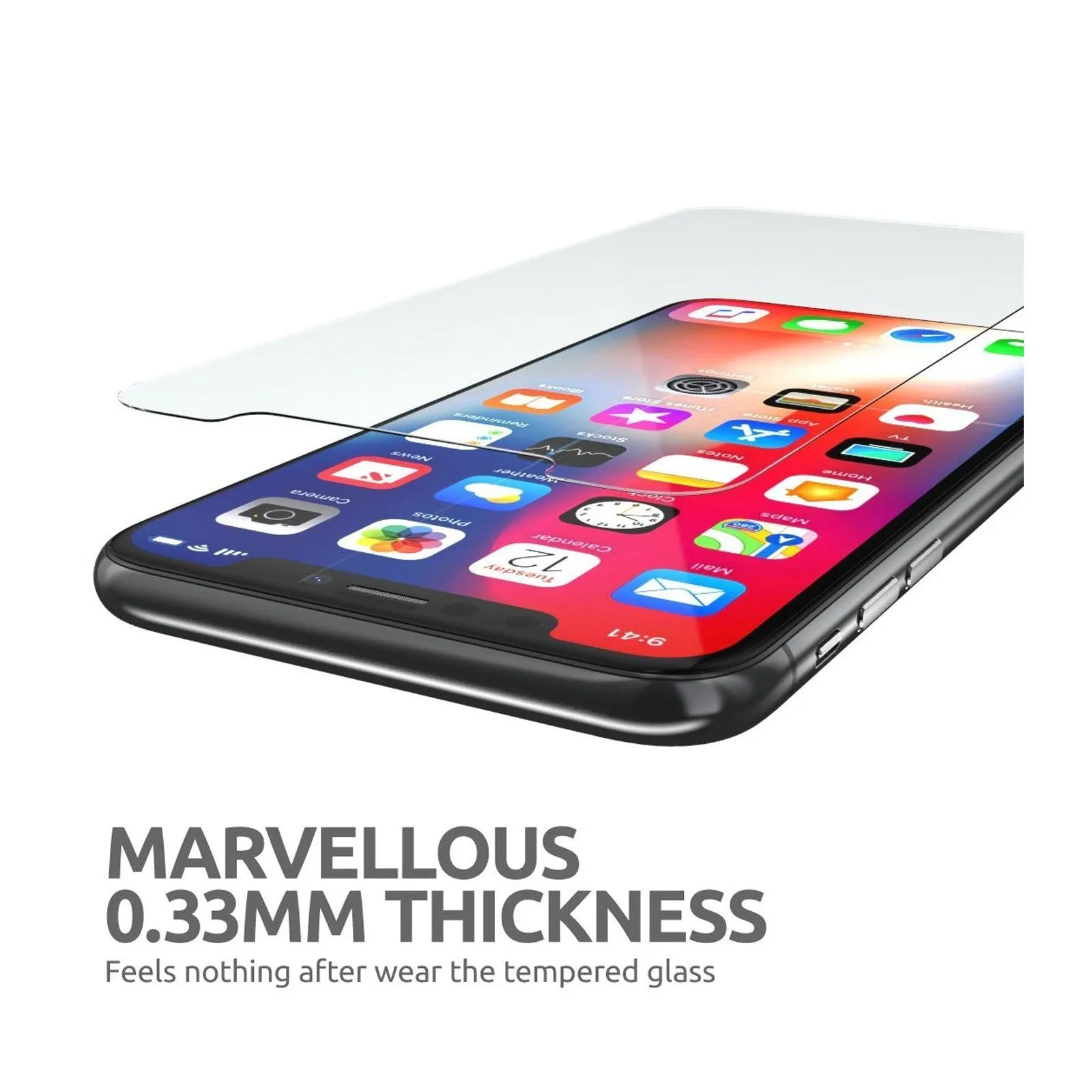 2.5D Tempered Glass Screen Protector for iPhone 6.1 inch 2018 and 2019-Clear