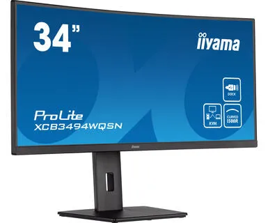 34''/86,4Cm (3440X1440) Iiyama Xcb3494wqsn 0,4Ms Hdmi Displayport Usb 3.0 Height Adj. Stand Speaker Black