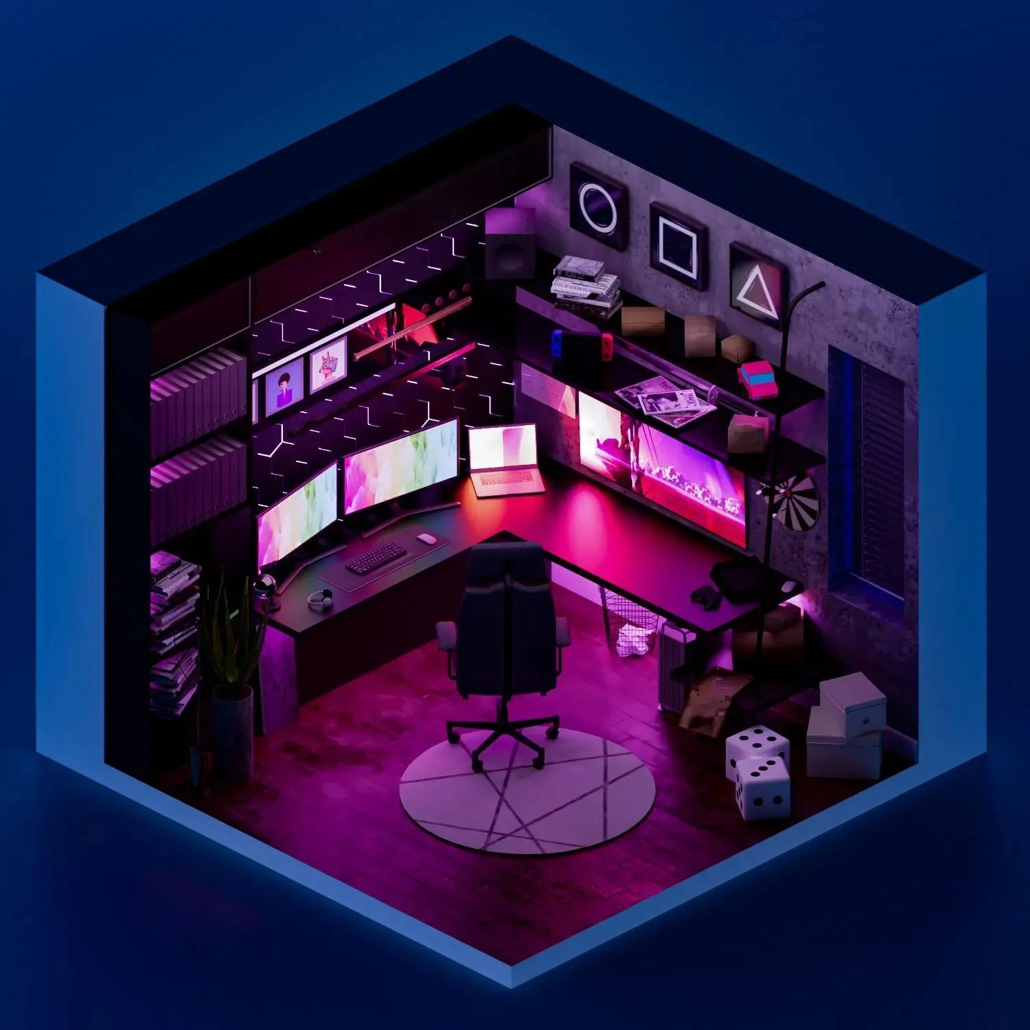 3D Model Gaming Room