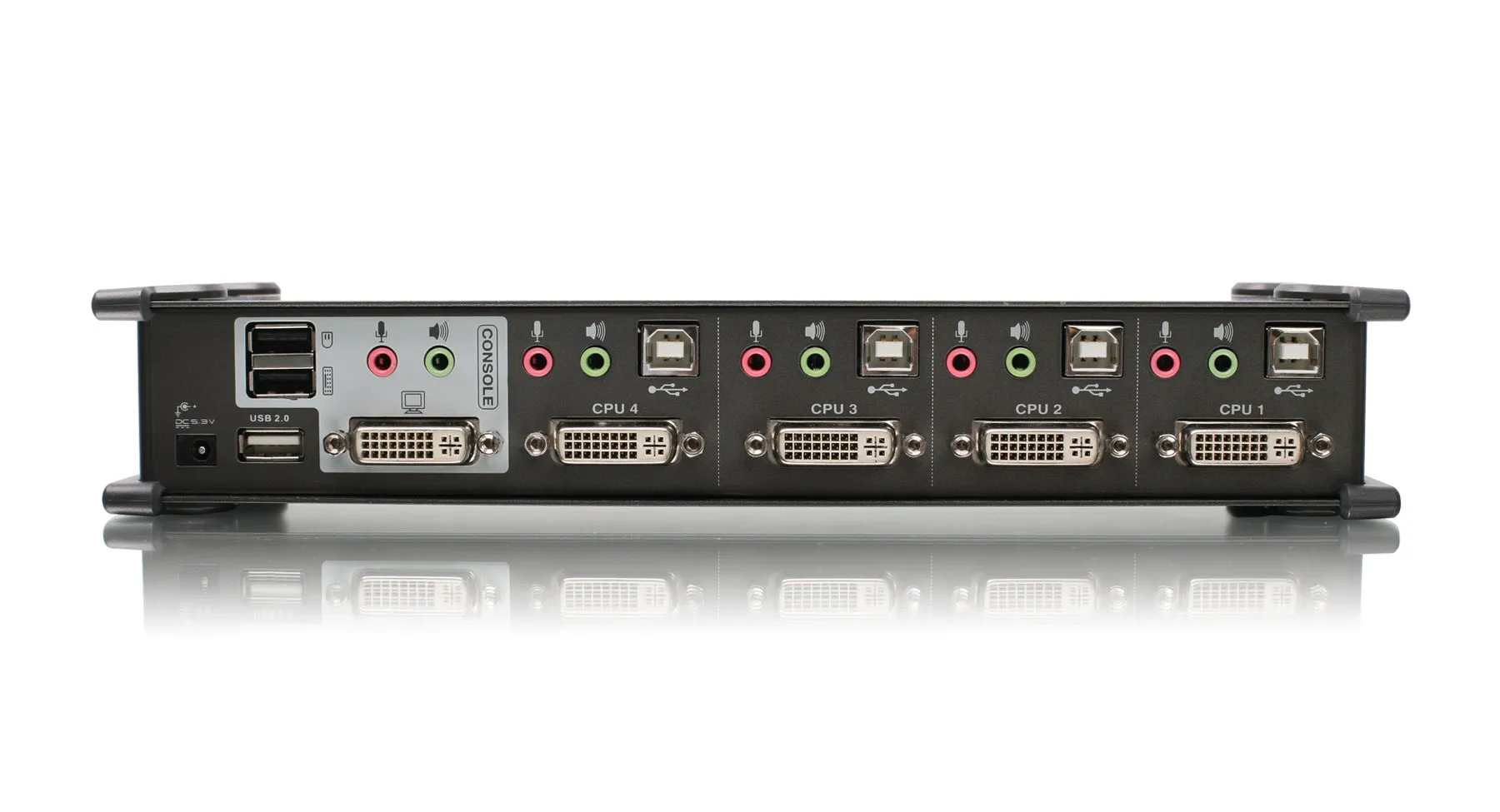 4-Port DVI KVMP Switch with Audio and Cables (TAA Compliance)