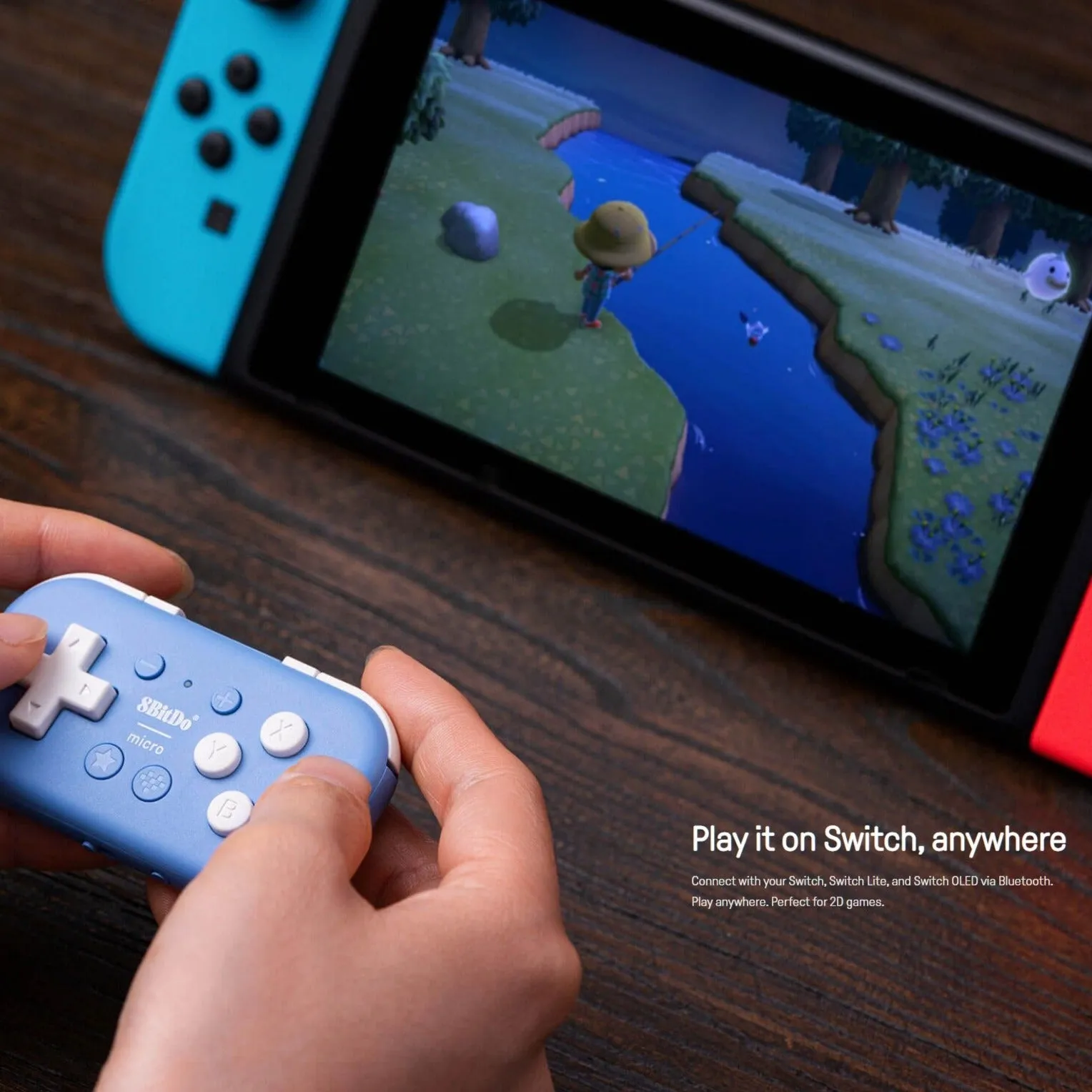 8BitDo Micro Bluetooth Gamepad: For Switch, Pi, Win, iOS, macOS, Android