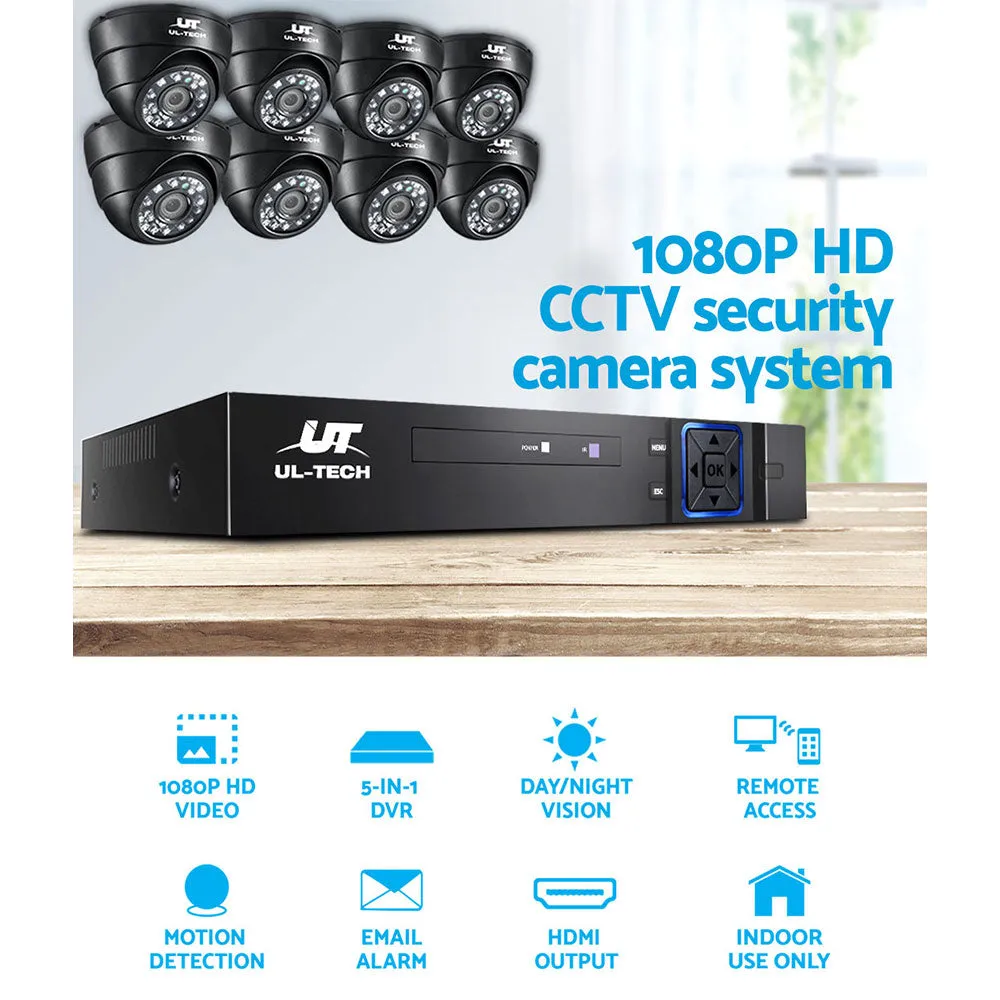 8CH DVR 1080p CCTV Security System with Night Vision - UL-Tech