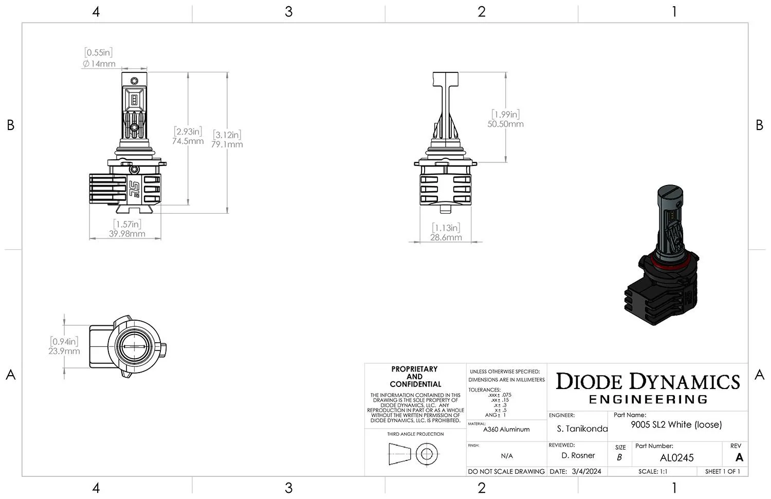 9005 SL2 LED Bulbs (pair)