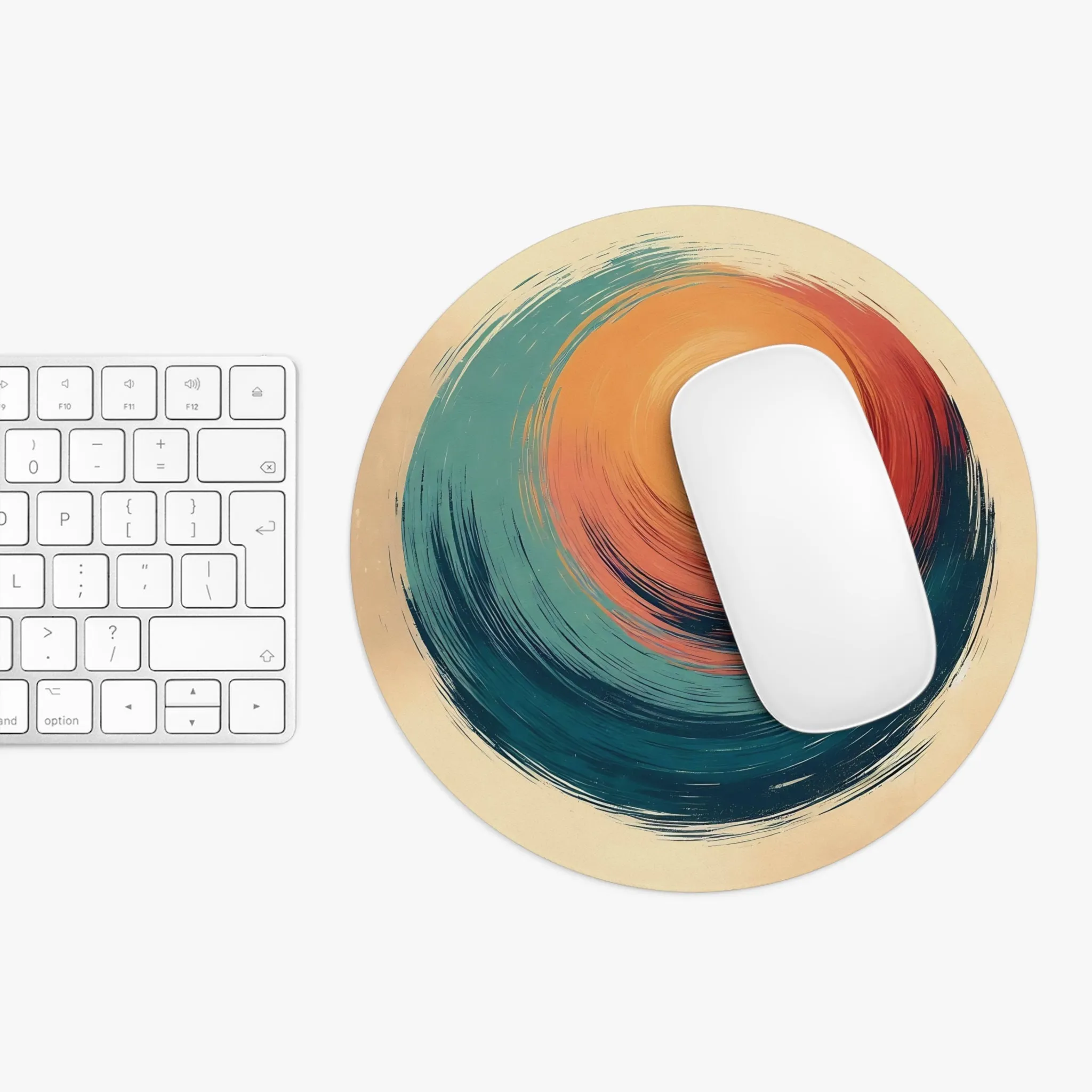 A minimal abstract pastel tones  design Mouse Pad