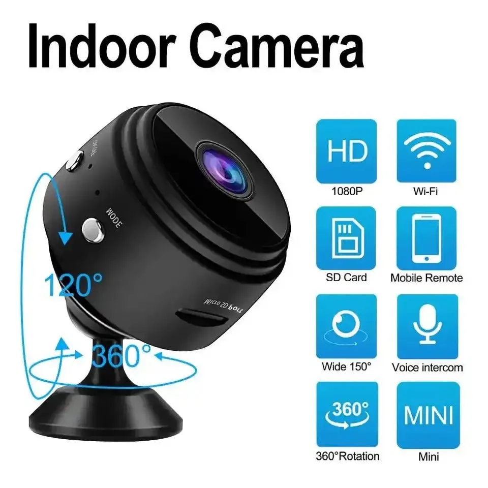 A9 Mini Wi-Fi Security Camera  Full  HD 1080 Pixels with Stand (Wireless)