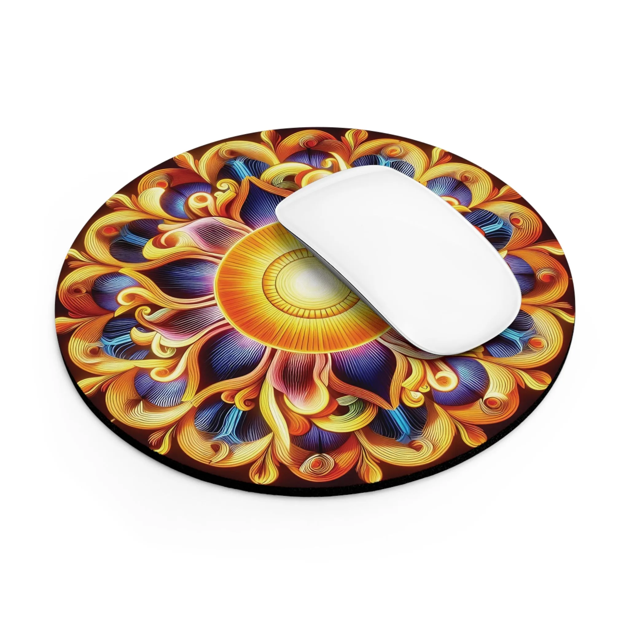 Abstract colorful design with sun effect Mouse Pad