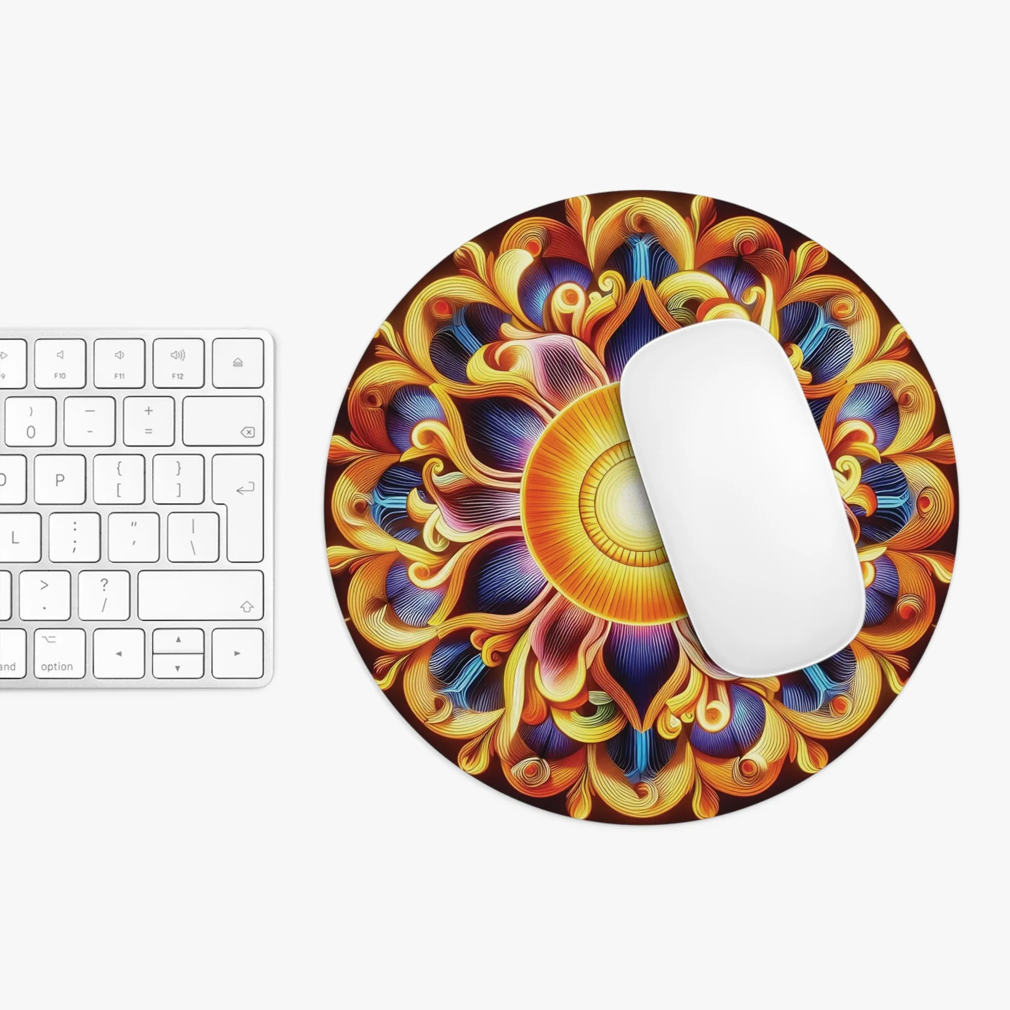 Abstract colorful design with sun effect Mouse Pad