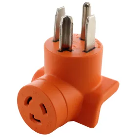 AC WORKS® [AD1430L620] Adapter NEMA 14-30P Dryer Plug to NEMA L6-20R Power Tools/Welder Connector