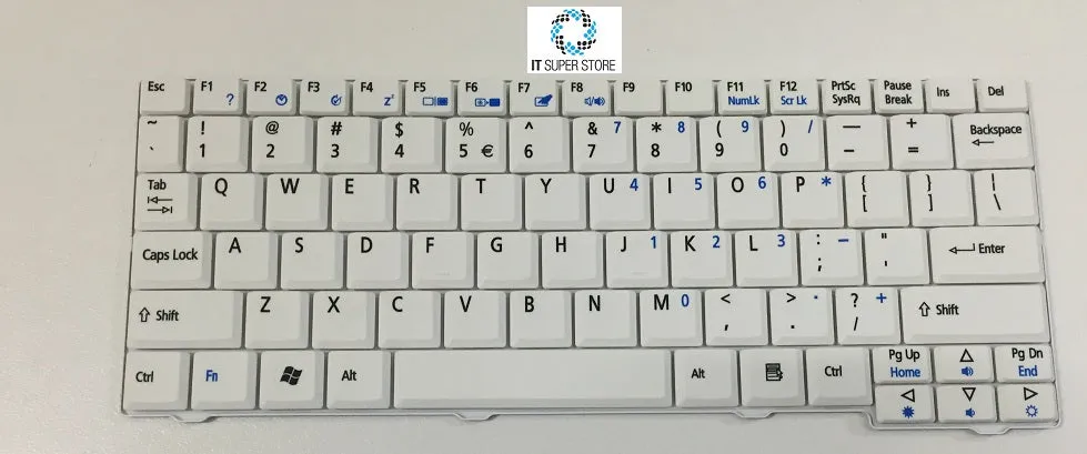 Acer Aspire One A110X ZG5 Series Laptop Keyboard White V091946BS1