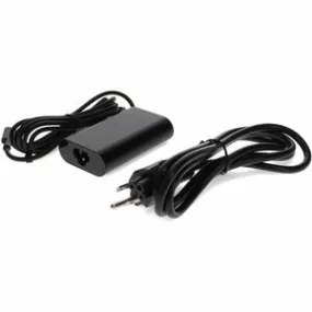 Addon Dell&reg; 492-BBUU Compatible 45W 19.5V at 2.25A Black USB-C Laptop Power Adapter and Cable