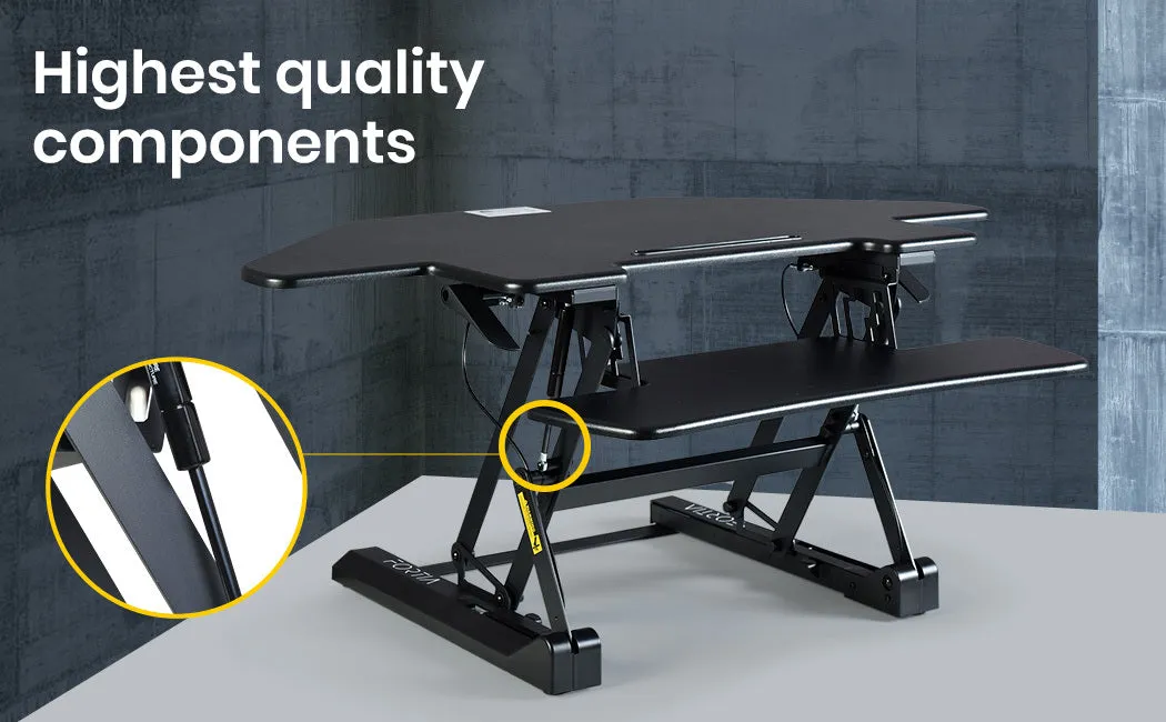 Adjustable Corner Desk Riser 110cm for Dual Monitors - Fortia