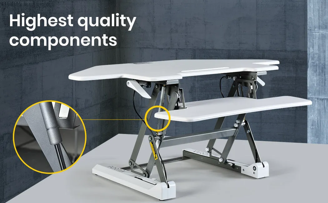 Adjustable Corner Desk Riser 110cm Wide for Dual Monitor, Fortia