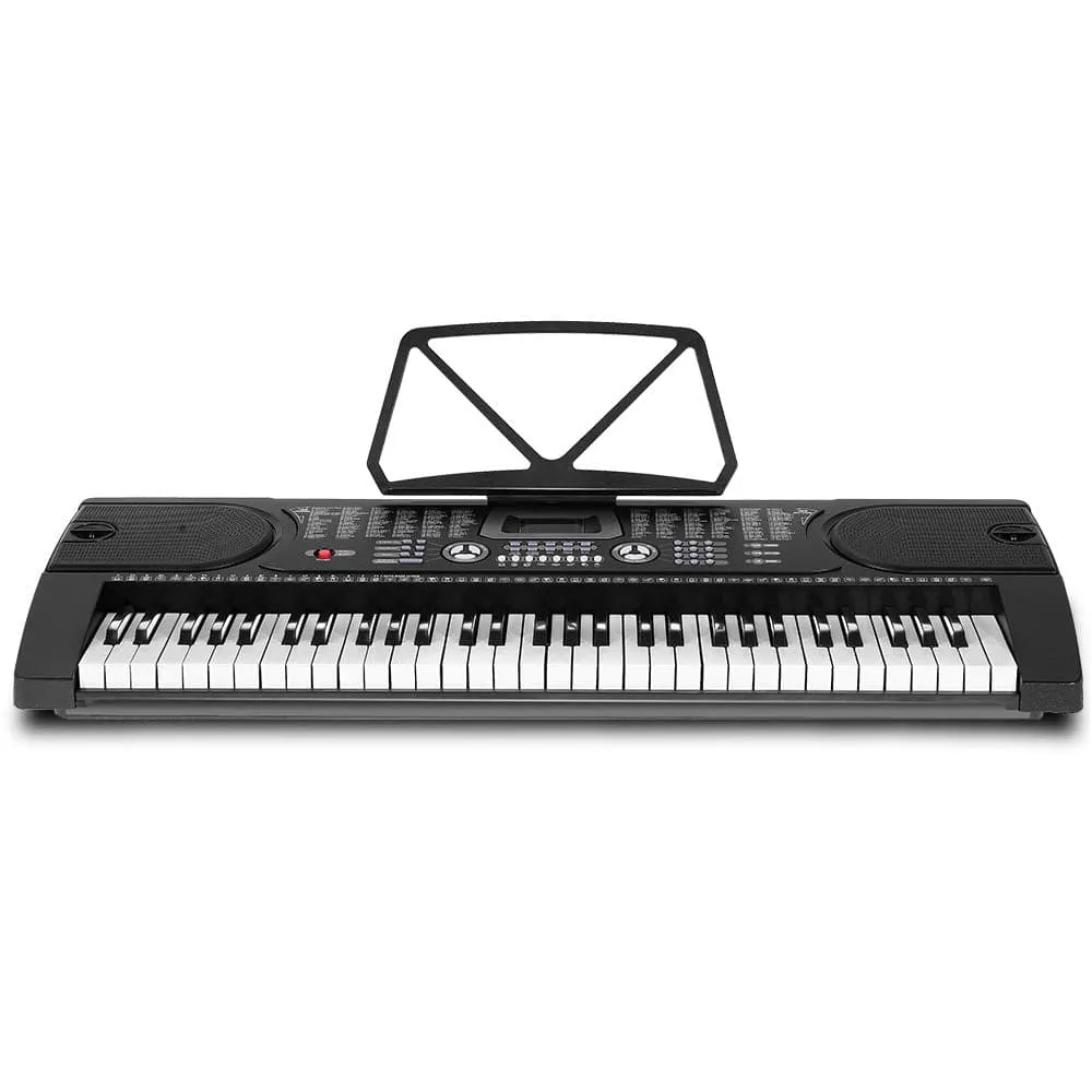 Alpha 61 Keys Electronic Piano Keyboard Digital Electric w/ Stand Beginner Black