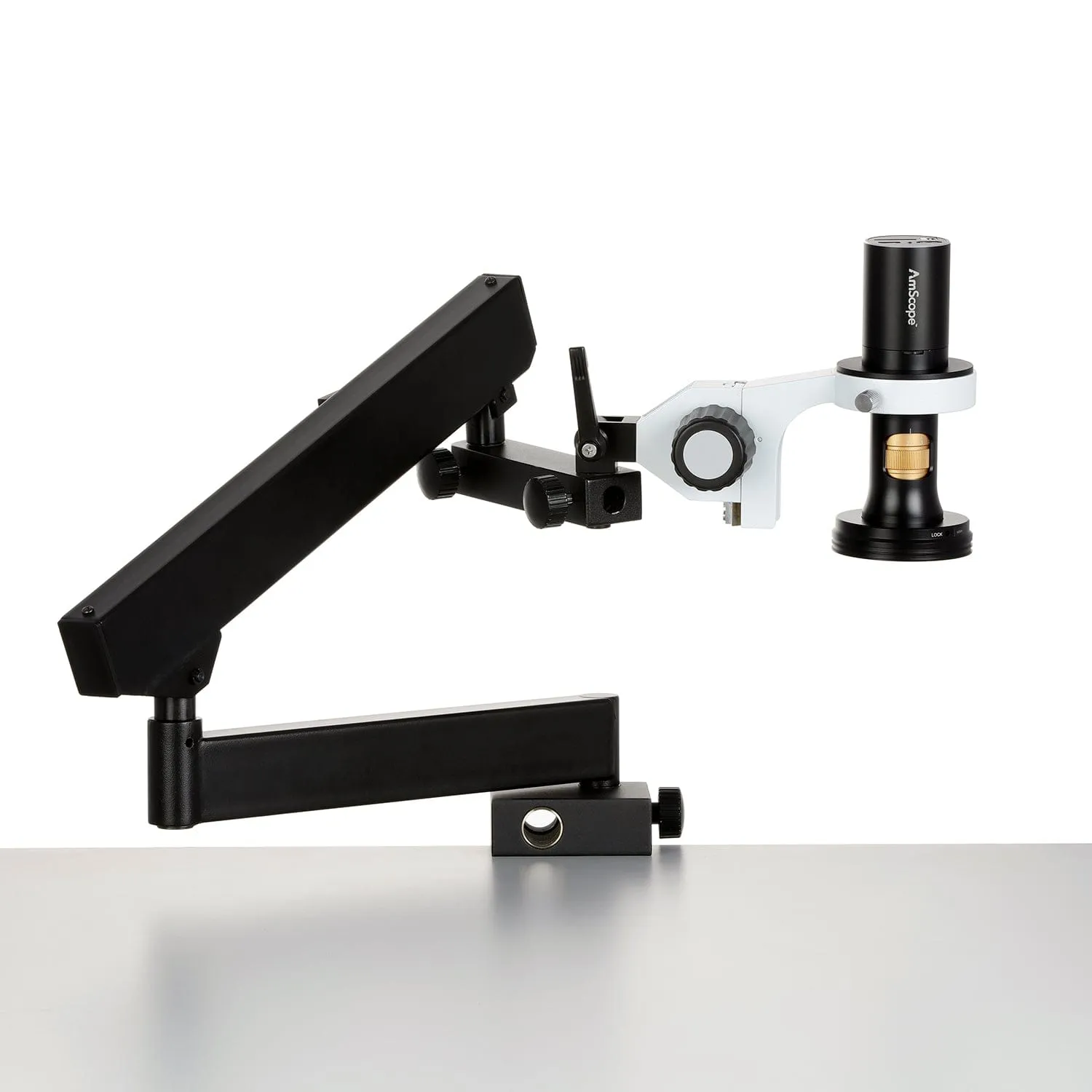 AmScope DM756 Series 1080p HDMI All-in-One Digital Microscope with Zoom Optics on Articulating Arm