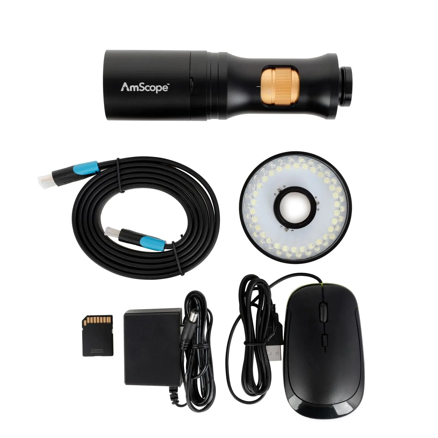 AmScope DM756 Series 1080p HDMI All-in-One Digital Microscope with Zoom Optics on Articulating Arm