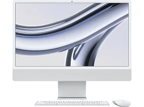 Apple iMac (2023), 24" Retina 4.5K, Chip M3, CPU de 8 núcleos, GPU de 10 núcleos, 8 GB RAM, 256GB SSD, macOS Sonoma, Plata