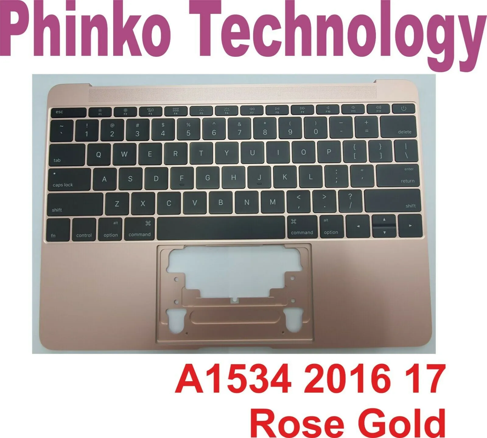 Apple Macbook Retina 12" A1534 2016-2017 Top Case Keyboard Palmrest Rose Gold