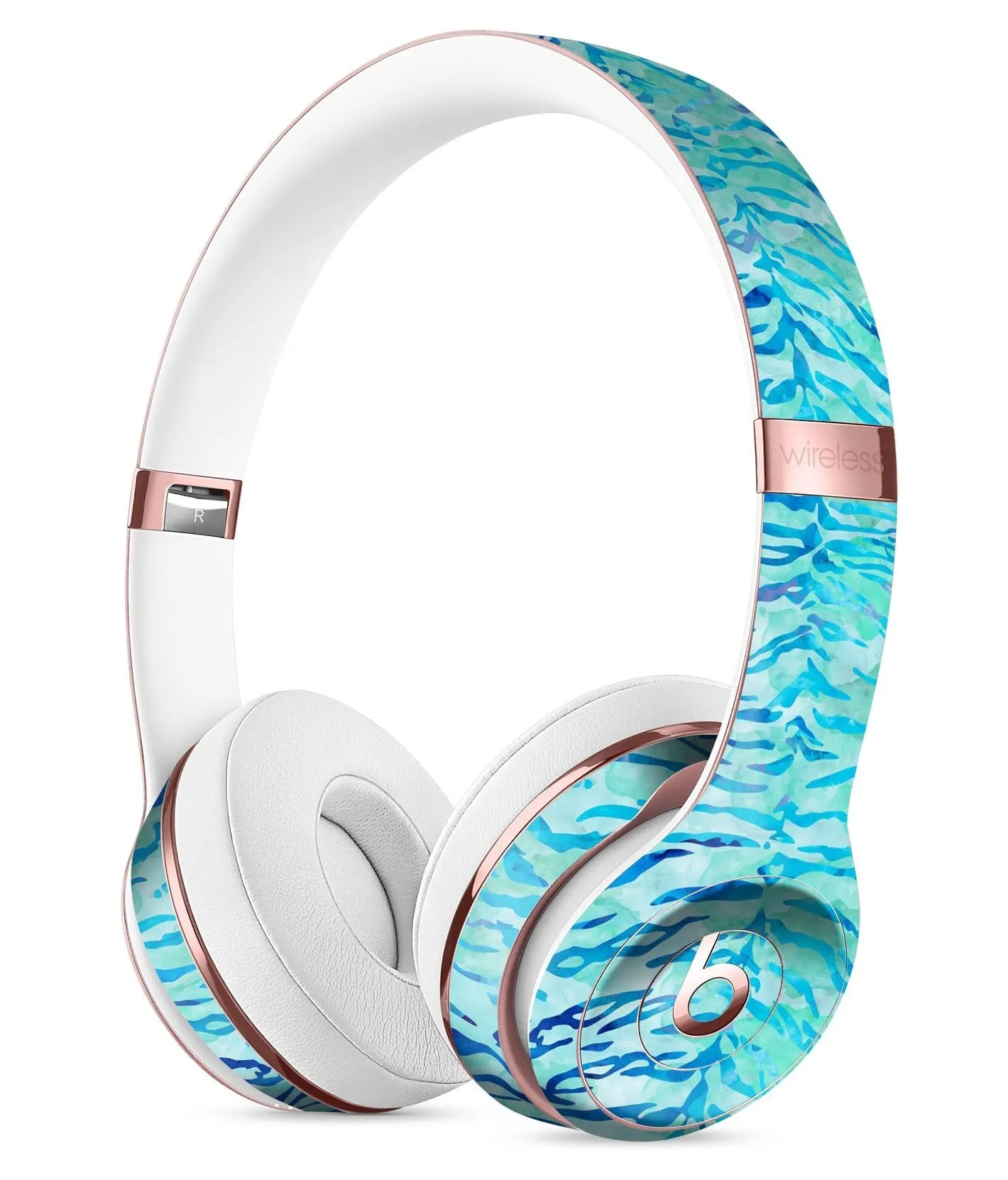 Aqua Watercolor Tiger Pattern Full-Body Skin Kit for the Beats by Dre