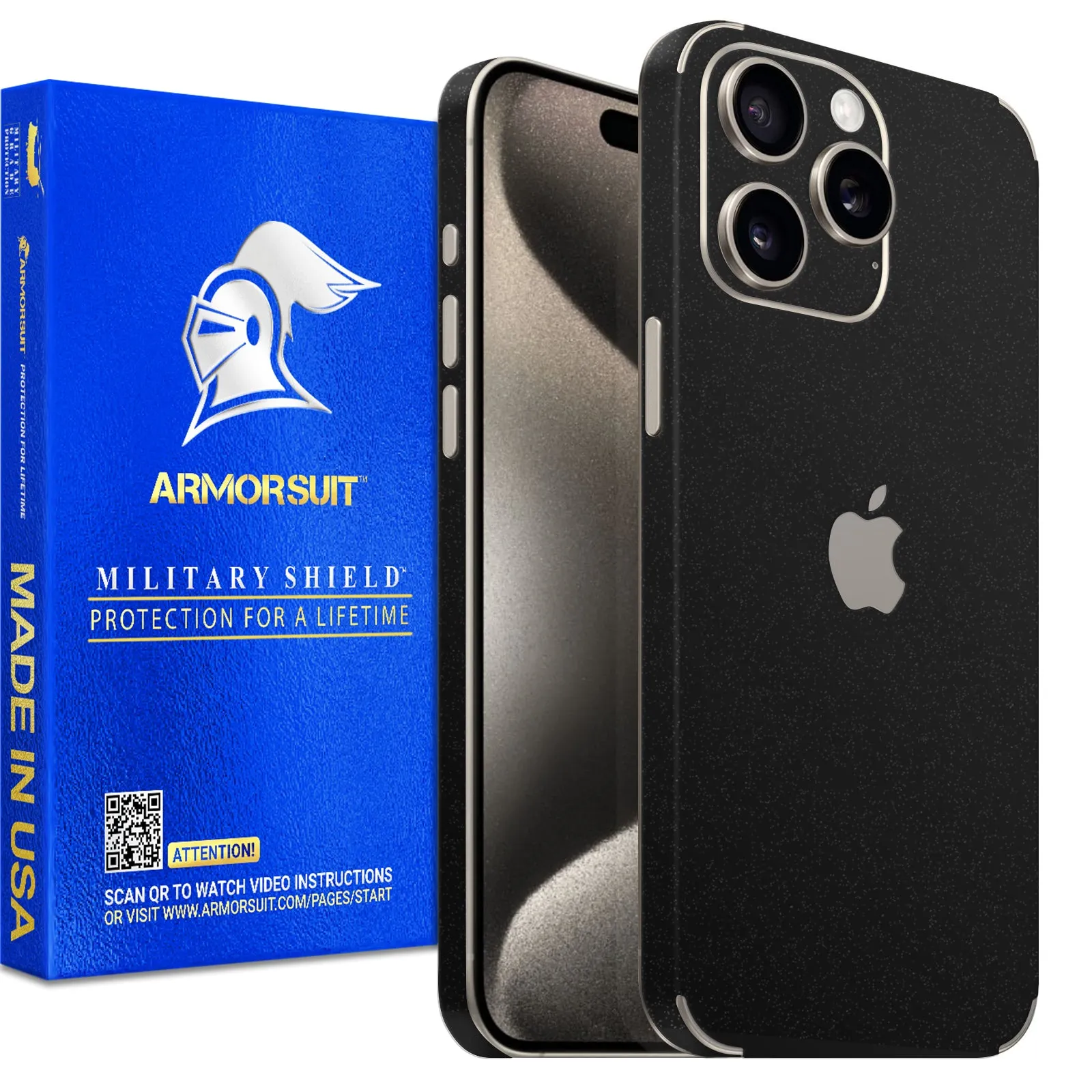 Armorsuit MilitaryShield Vinyl Skin Wrap Film for iPhone 15 Pro