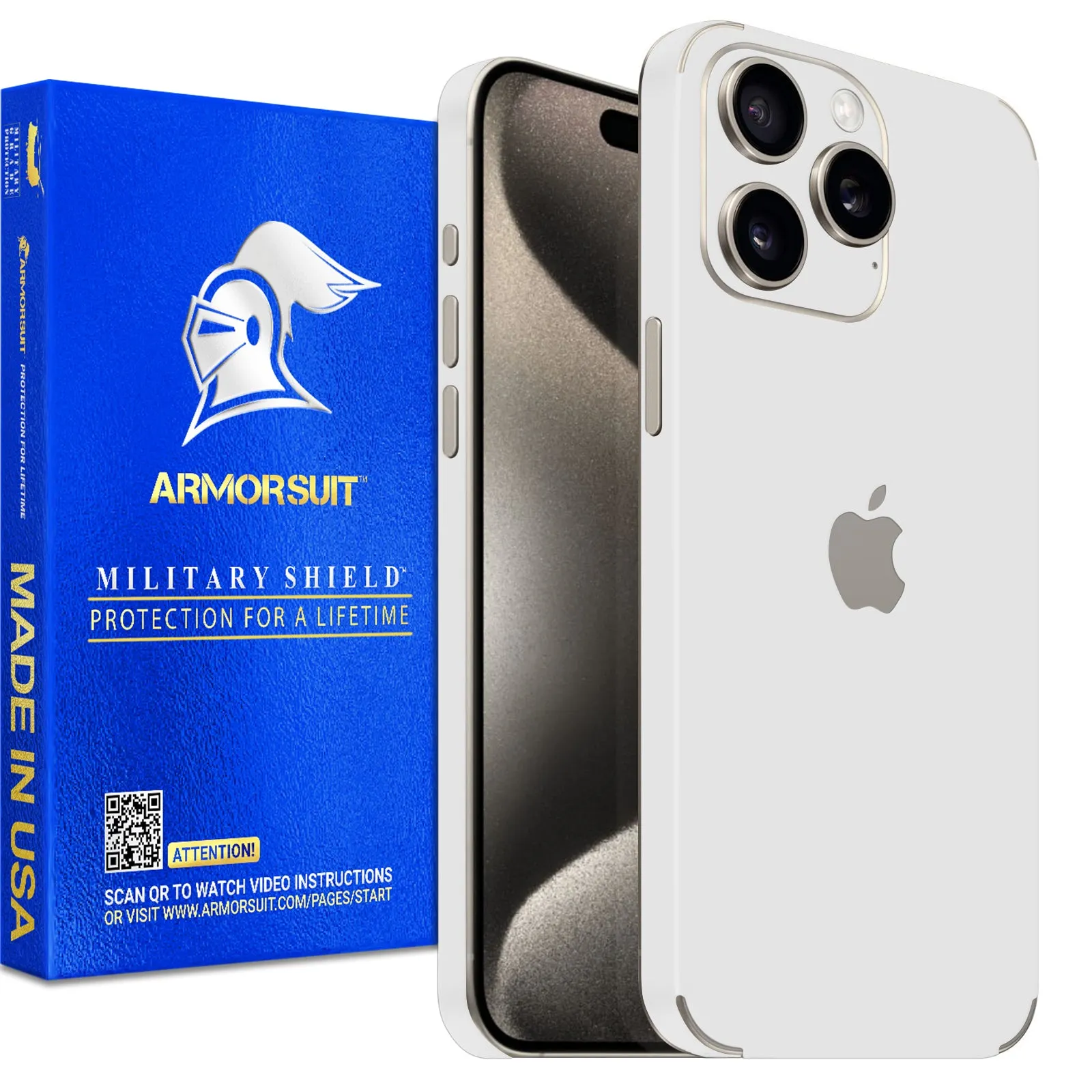 Armorsuit MilitaryShield Vinyl Skin Wrap Film for iPhone 15 Pro