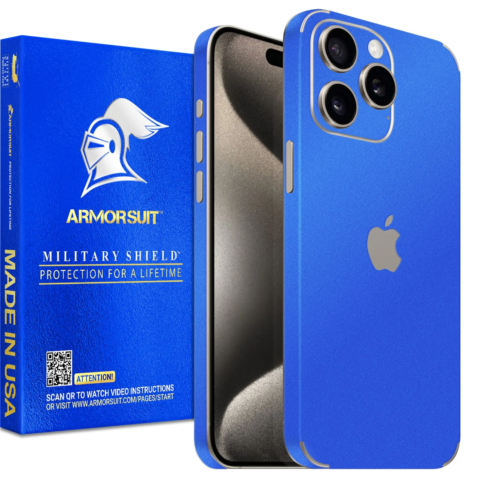 Armorsuit MilitaryShield Vinyl Skin Wrap Film for iPhone 15 Pro