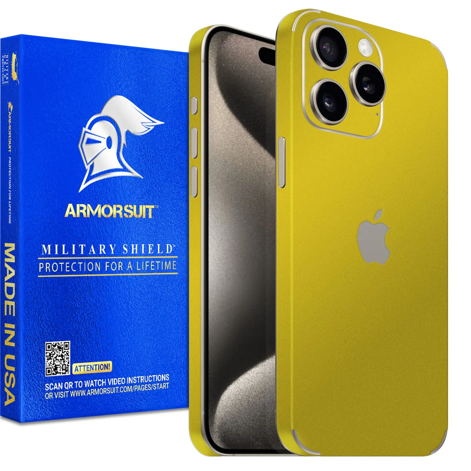 Armorsuit MilitaryShield Vinyl Skin Wrap Film for iPhone 15 Pro